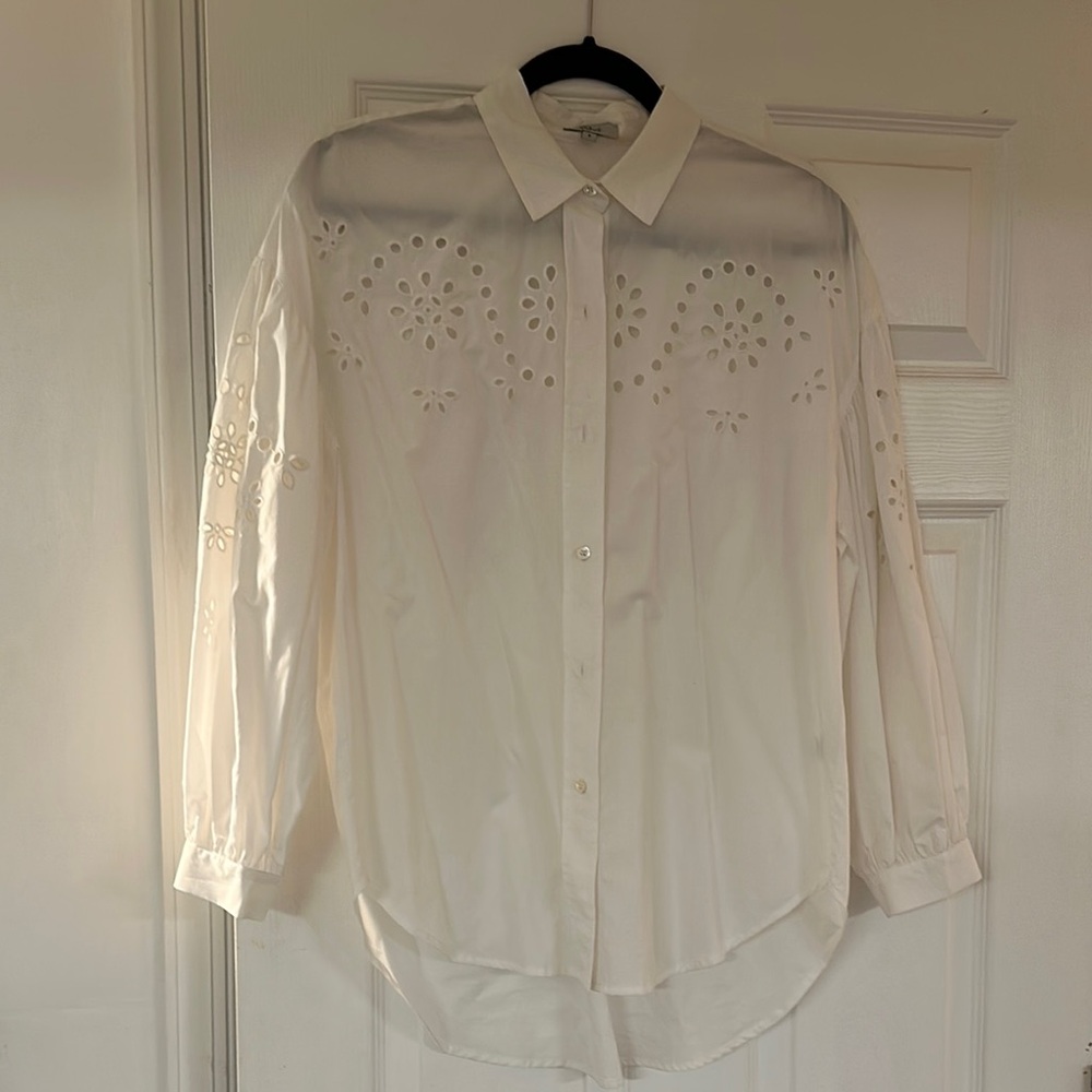 Rails Eyelet white blouse